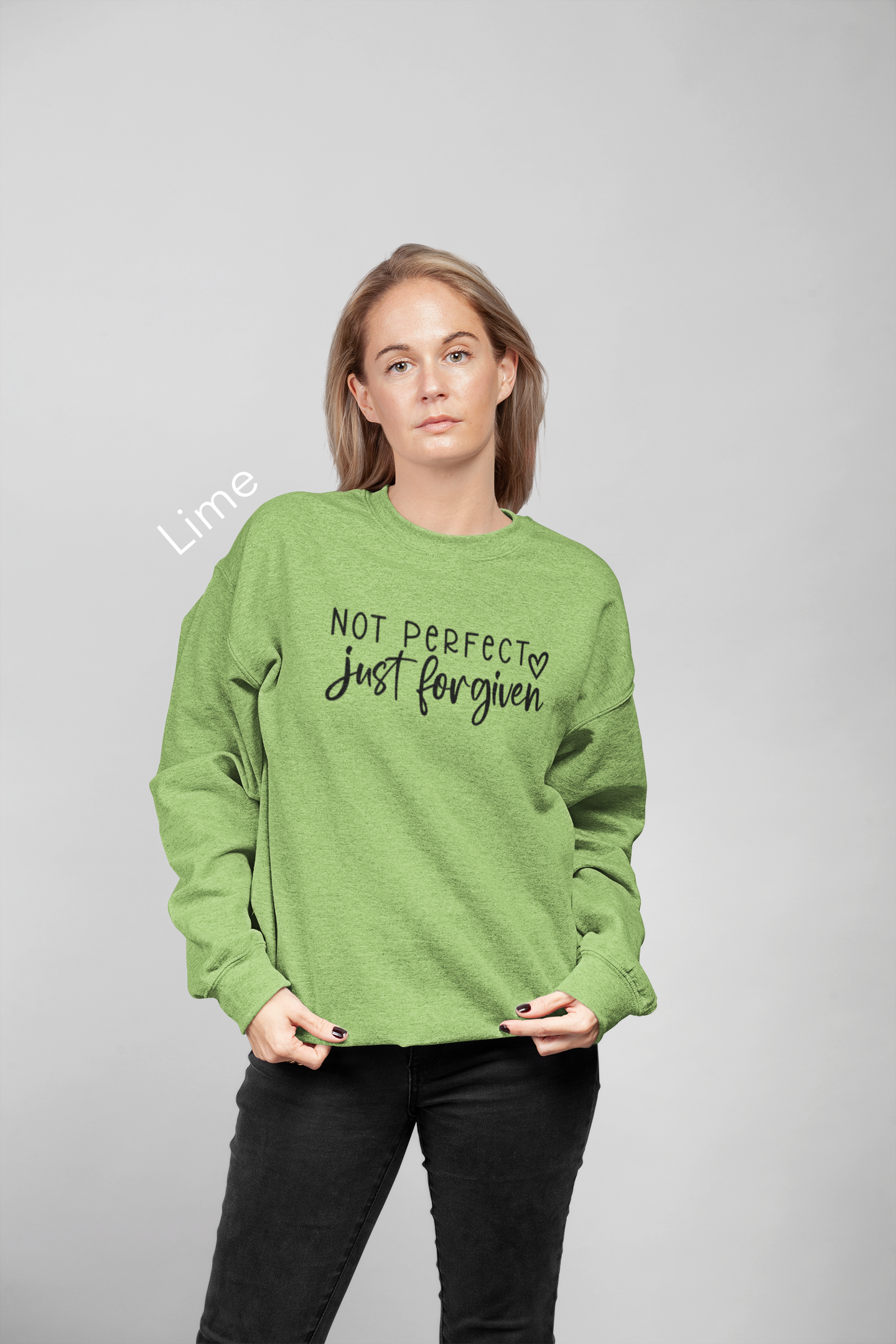Not Perfect, Just Forgiven Vinyl Graphic Tee or Crewneck Sweatshirt