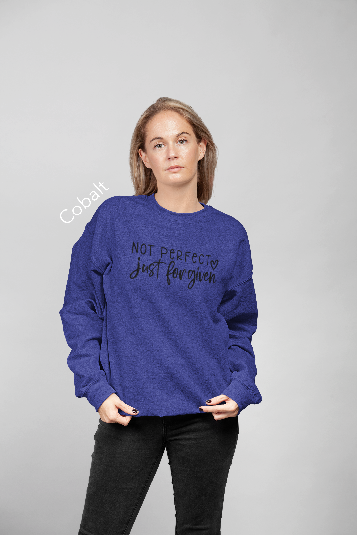 Not Perfect, Just Forgiven Vinyl Graphic Tee or Crewneck Sweatshirt
