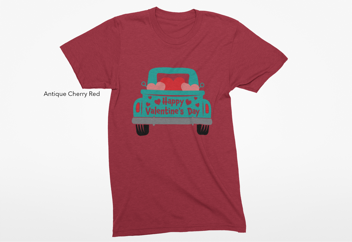 Happy Valentine's Day Truck Vinyl Graphic Tee or Crewneck Sweatshirt