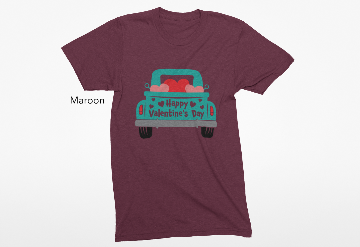Happy Valentine's Day Truck Vinyl Graphic Tee or Crewneck Sweatshirt
