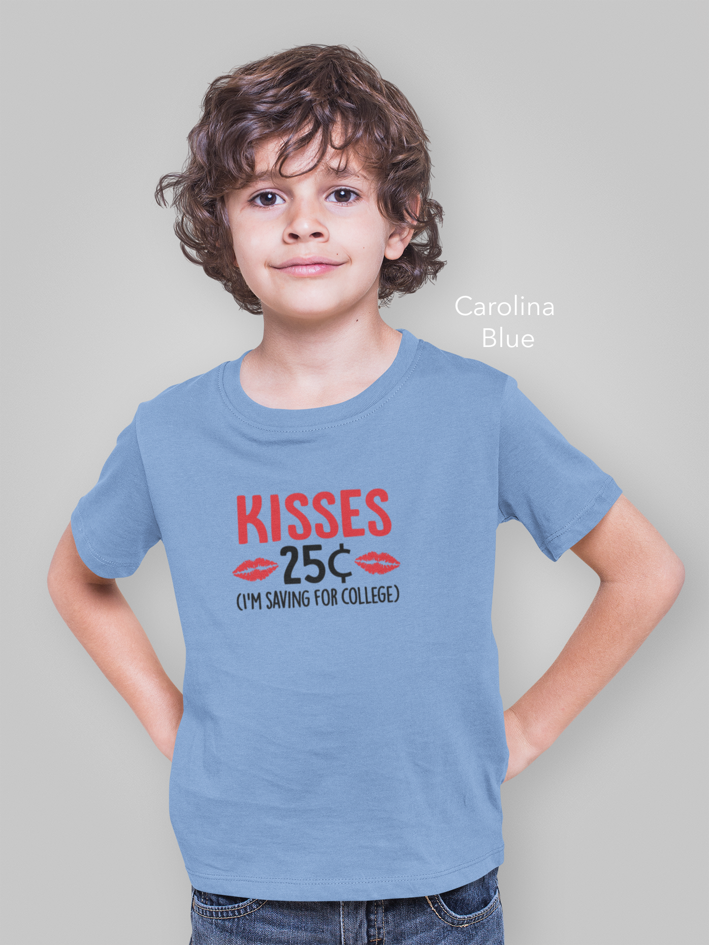 Kisses 25 cents - Saving for College KIDS Vinyl Graphic Tee or Crewneck Sweatshirt