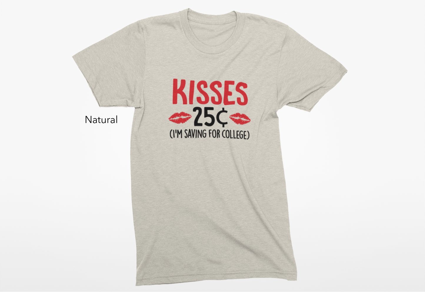 Kisses 25 cents - Saving for College KIDS Vinyl Graphic Tee or Crewneck Sweatshirt