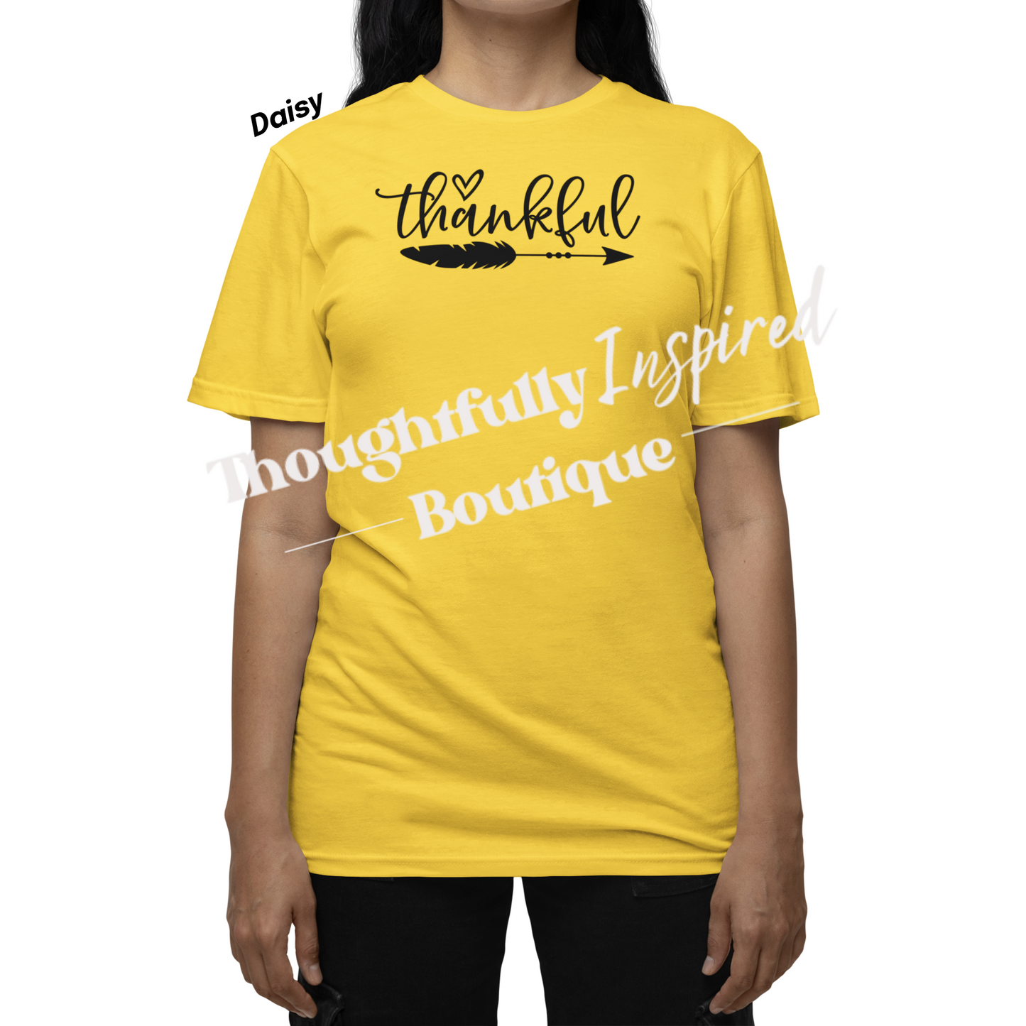 Thankful (with Arrow) Custom T-Shirt or Crewneck Sweatshirt