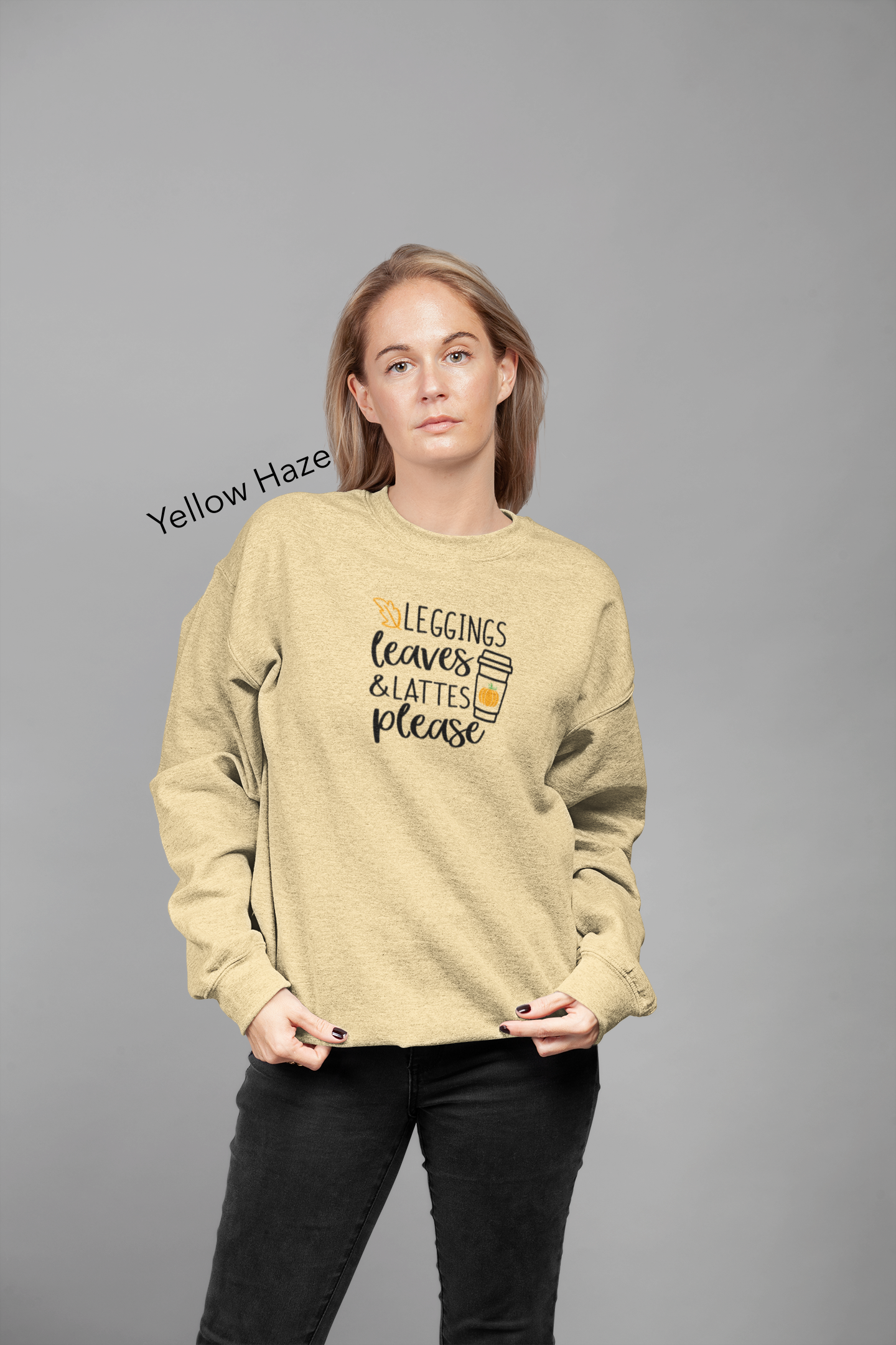 Leggings, Leaves & Lattes Please Vinyl Graphic Tee or Crewneck Sweatshirt