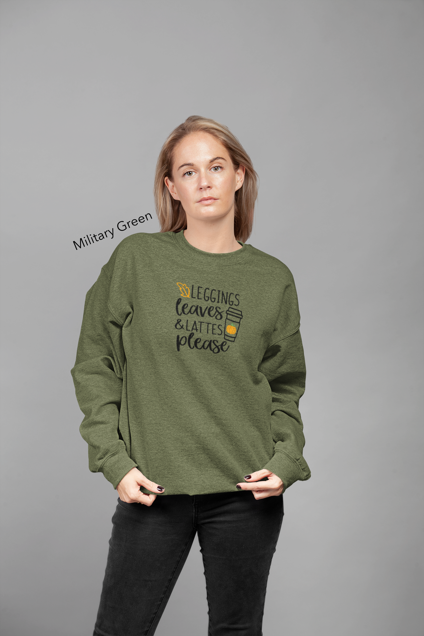 Leggings, Leaves & Lattes Please Vinyl Graphic Tee or Crewneck Sweatshirt