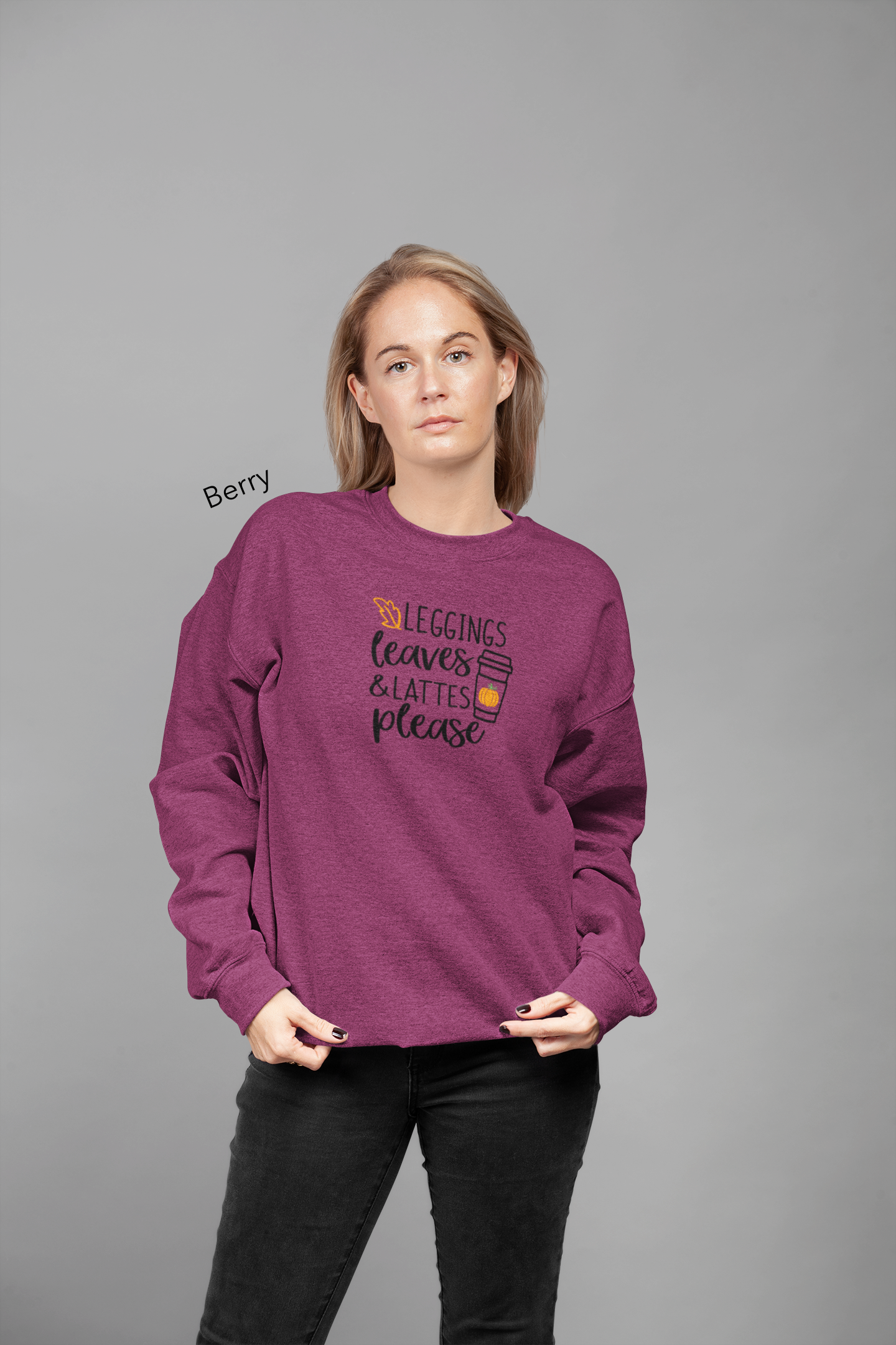 Leggings, Leaves & Lattes Please Vinyl Graphic Tee or Crewneck Sweatshirt