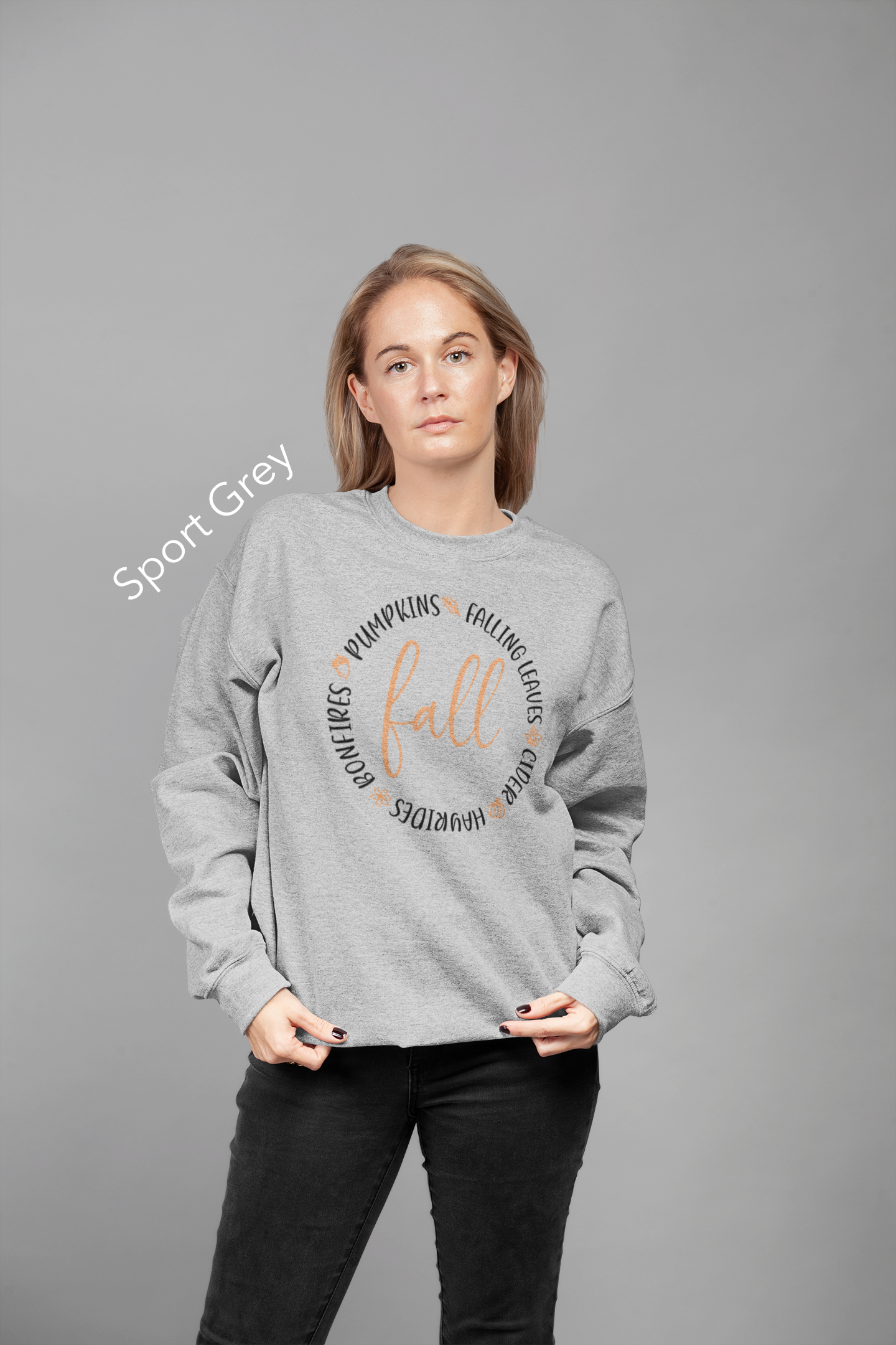 Fall Circle Vinyl Graphic Tee or Crewneck Sweatshirt