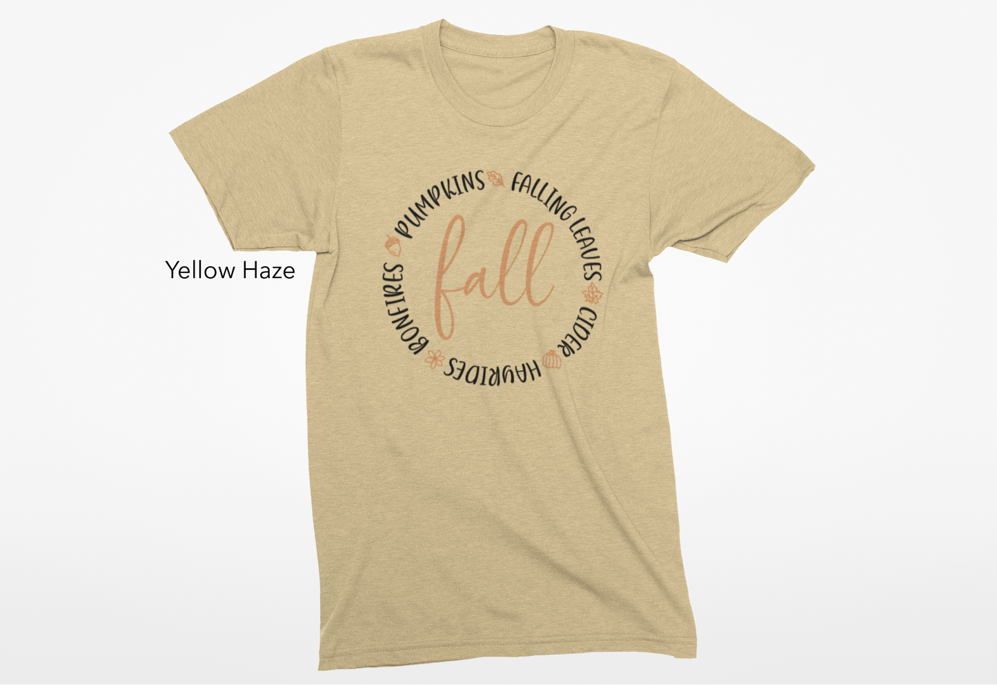 Fall Circle Vinyl Graphic Tee or Crewneck Sweatshirt