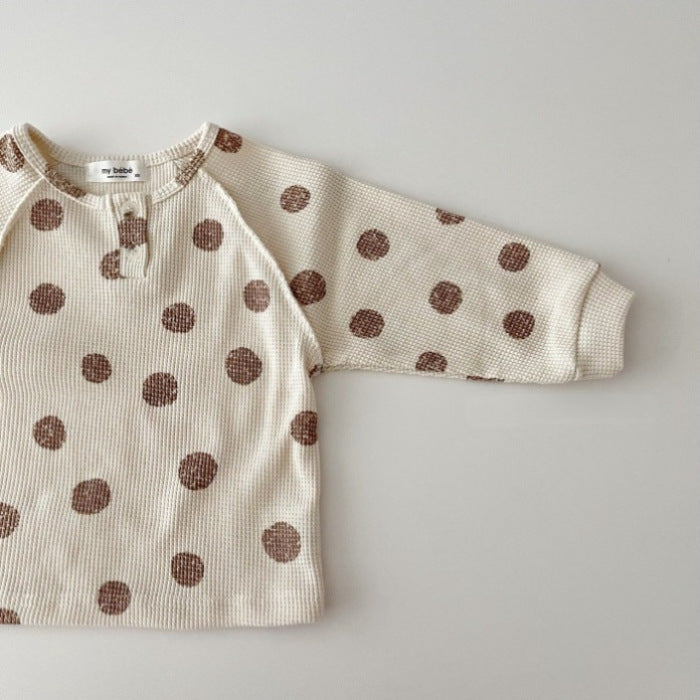 Boys or girls Baby Striped & Polka Dot Pattern & Solid Color Loose Comfort Shirt